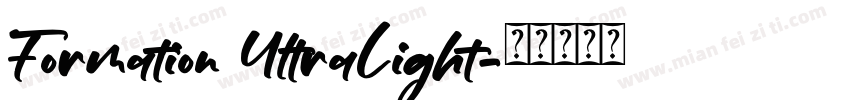 Formation UltraLight字体转换